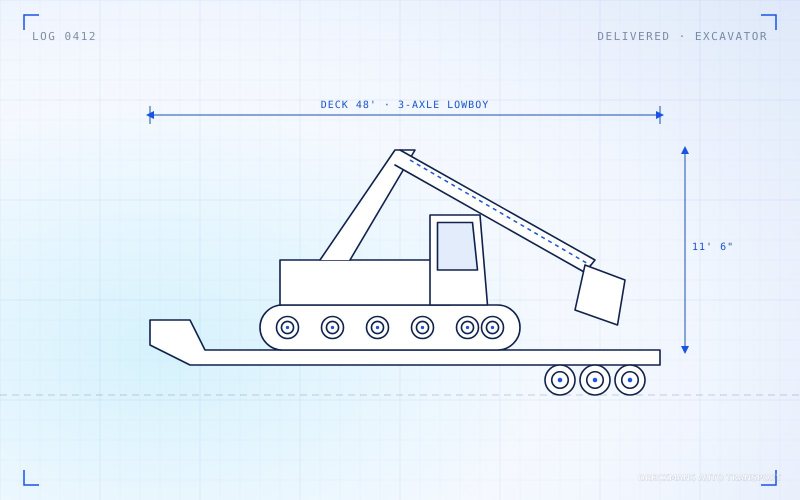 Delivered: tracked excavator